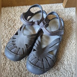 JSport by Jambu grey Mary Jane sport sandals, size 10